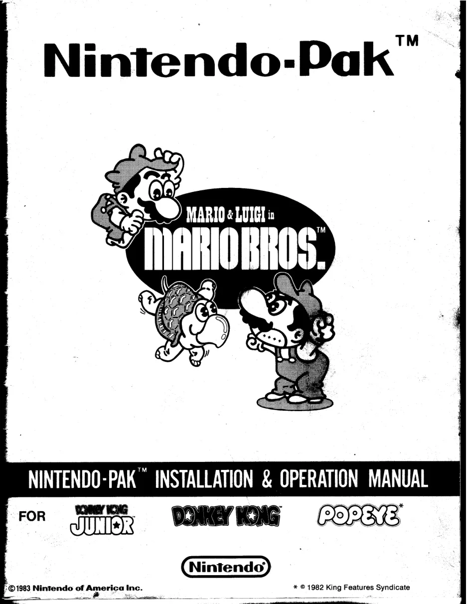 arcade mario bros by pak installation operation manual|nintendo|games|.webp