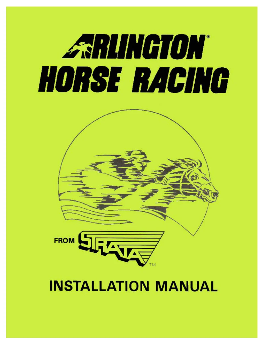 arlington horse racing manual|bally-midway|games|.webp