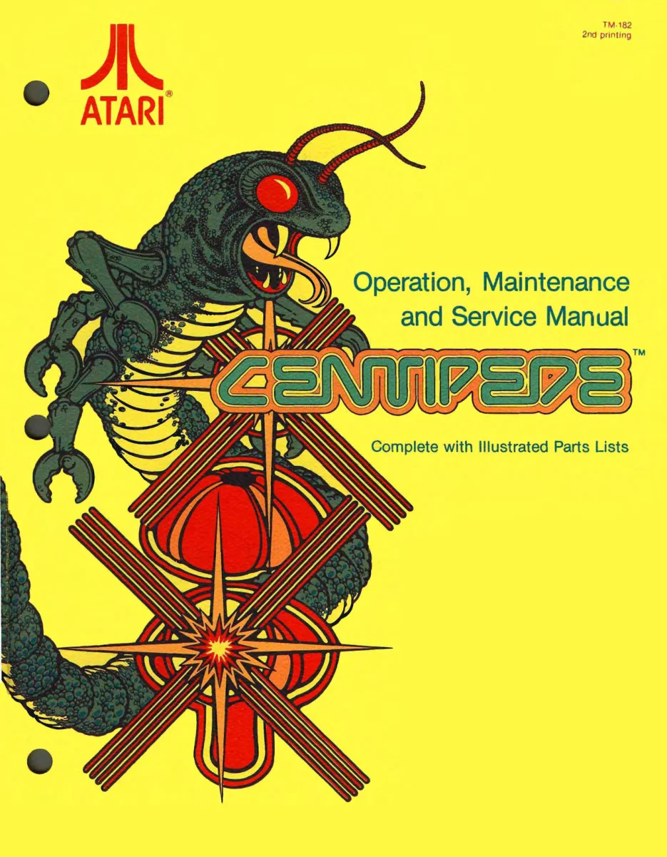 centipede tm-182 manual|atari|games|2nd printing.webp
