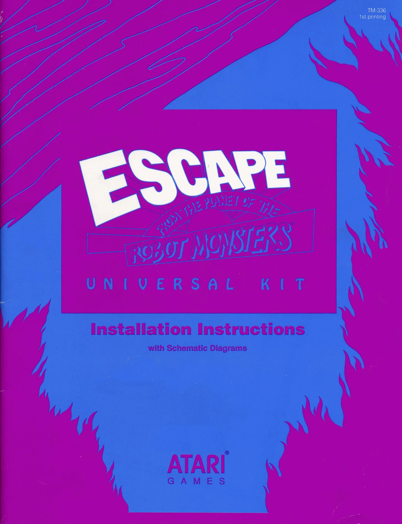 escape from the planet of robot monsters tm-336 conversion kit instructions|atari|games|1st p...webp