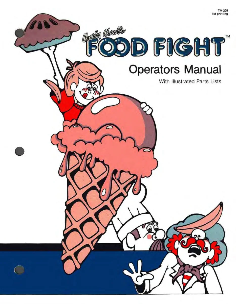 food fight tm-229 manual|atari|games|1st printing.webp