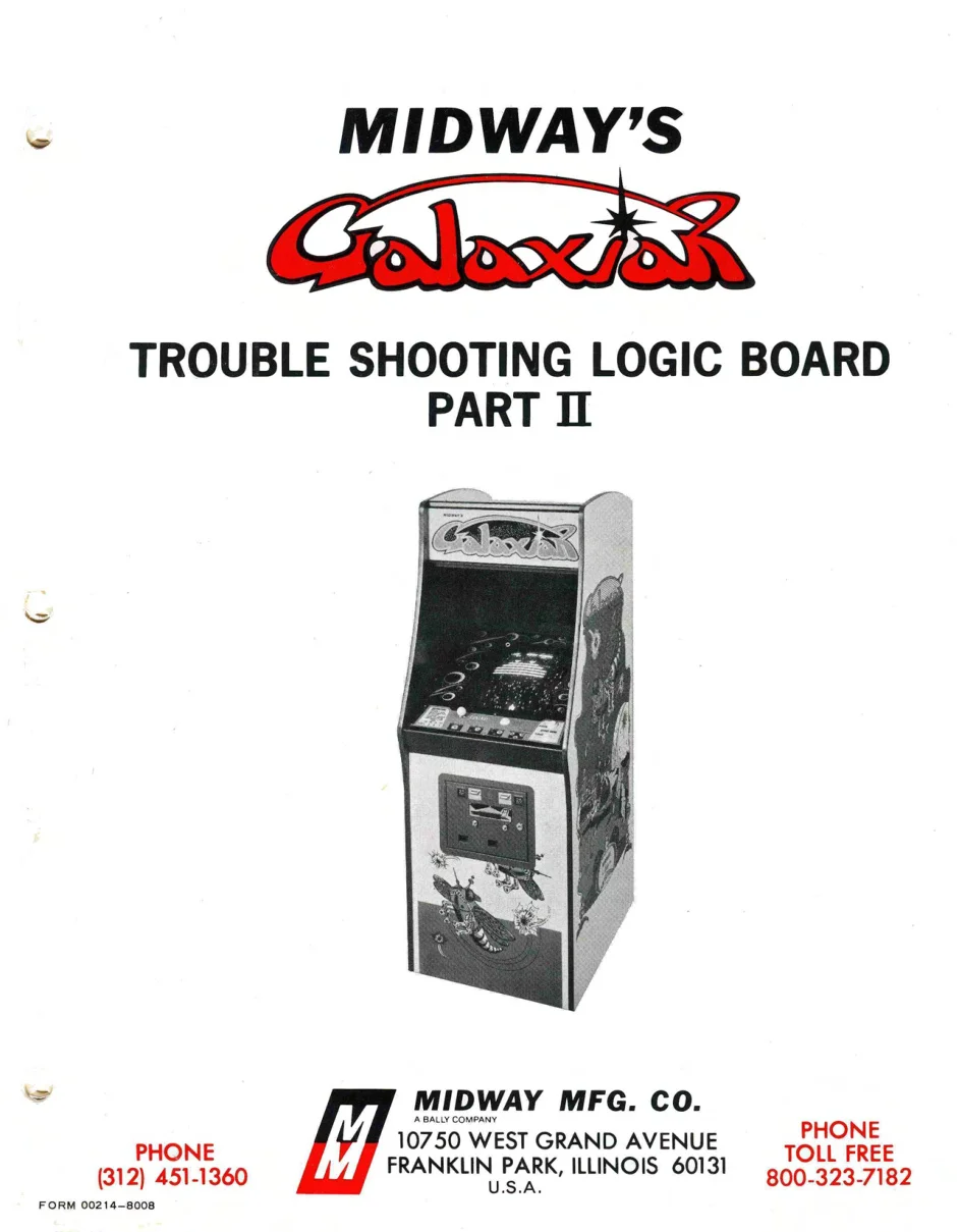 galaxian troubleshooting guide part 2 manual|bally-midway|games|.webp