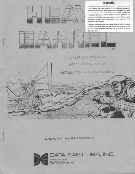 heavy barrel 2 player conversion kit instructions|data-east|games|.webp