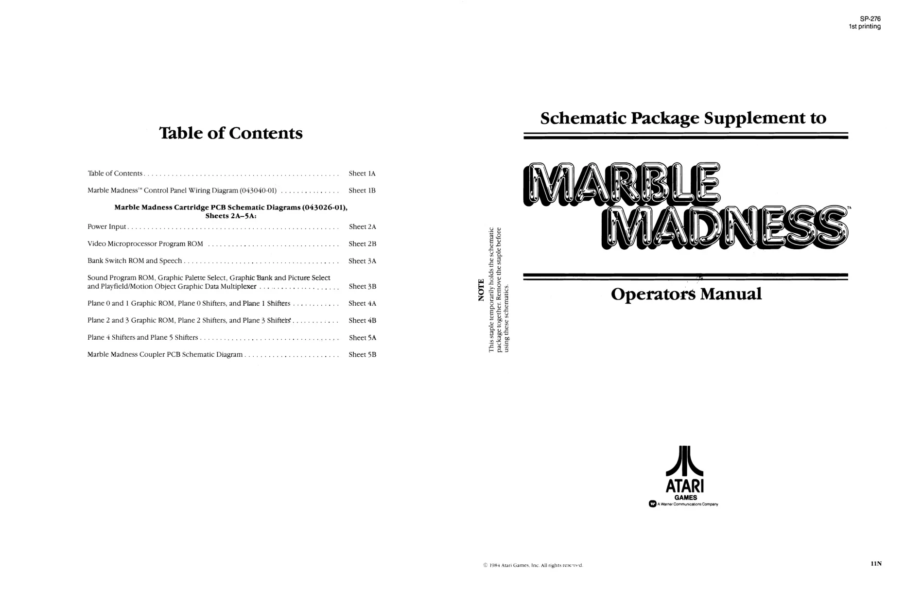 marble madness sp-276 manual|atari|games|1st printing.webp