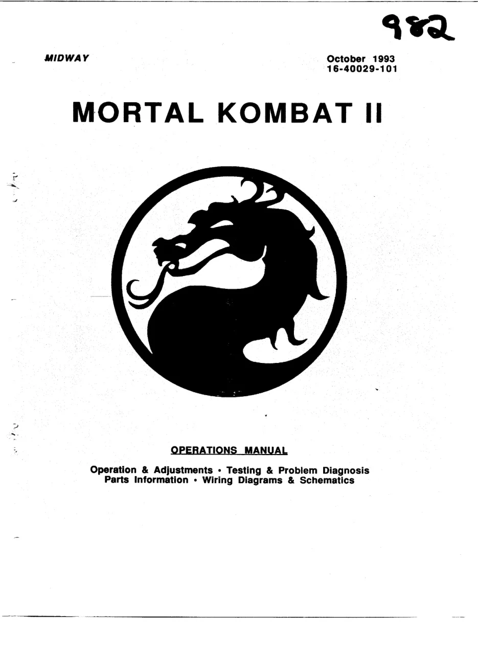 mortal kombat ii manual|bally-midway|games|.webp