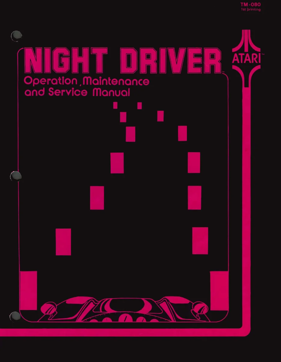 night driver tm-080 manual|atari|games|1st printing.webp