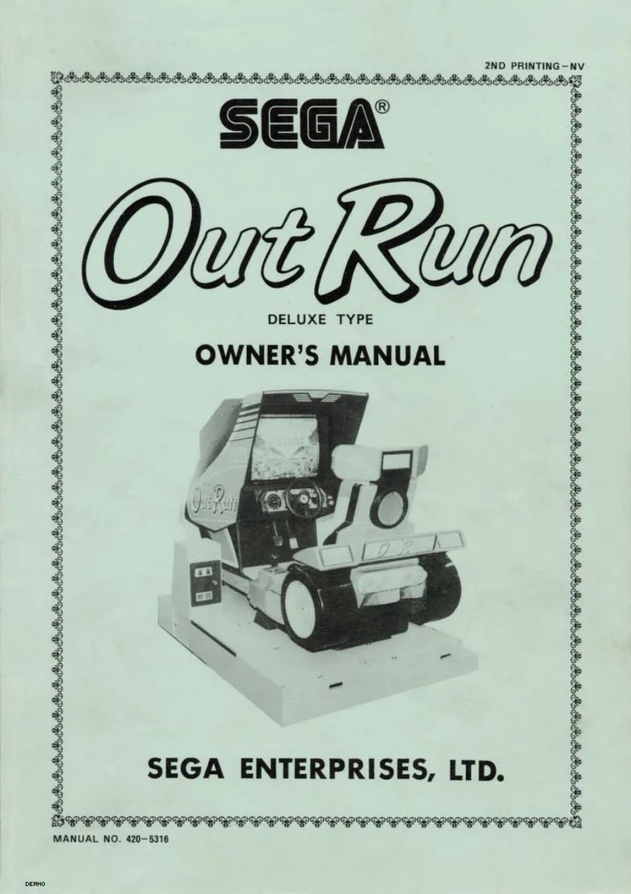 out run deluxe owner's manual|sega|games|.webp