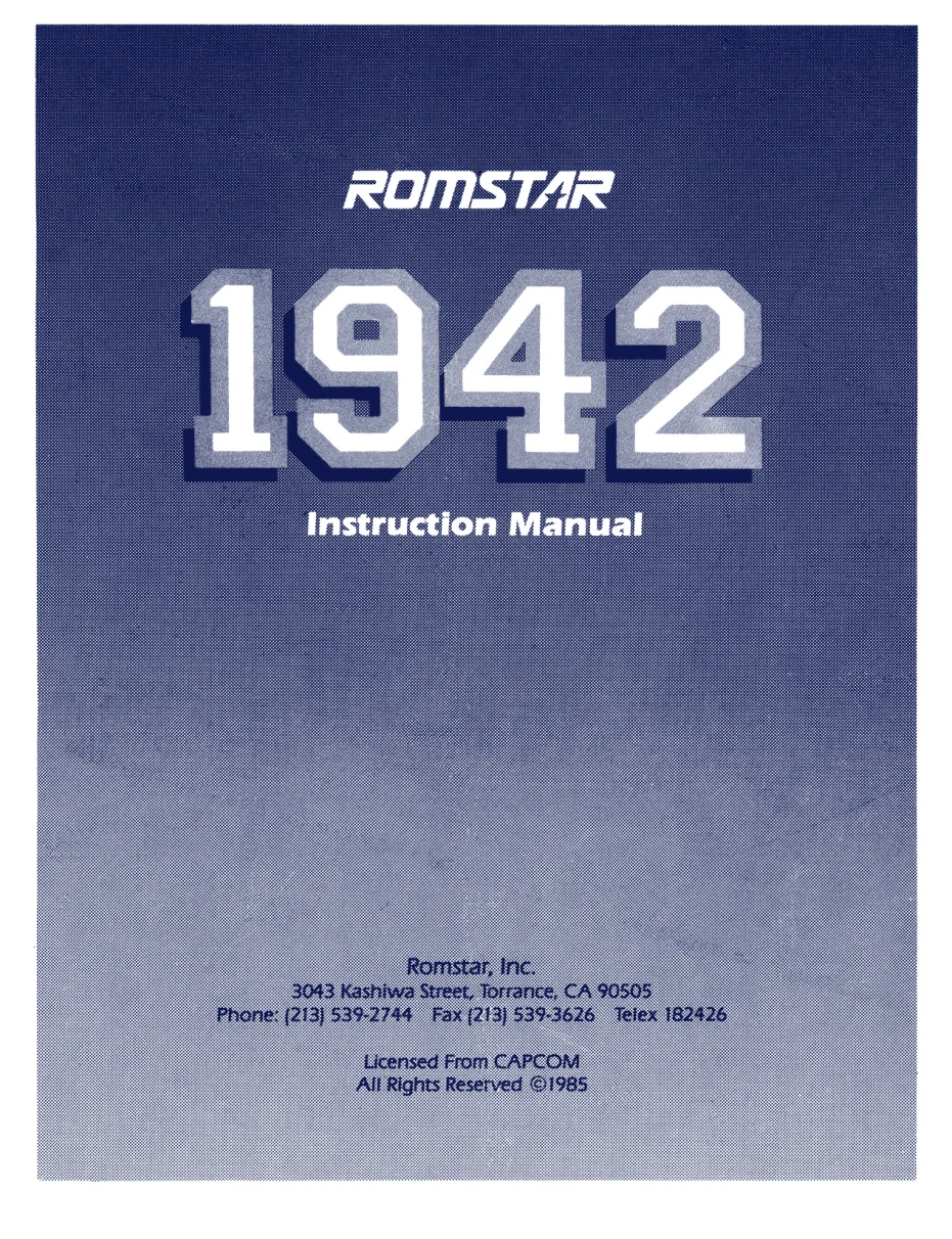 romstar 1942 manual|capcom|games|.webp