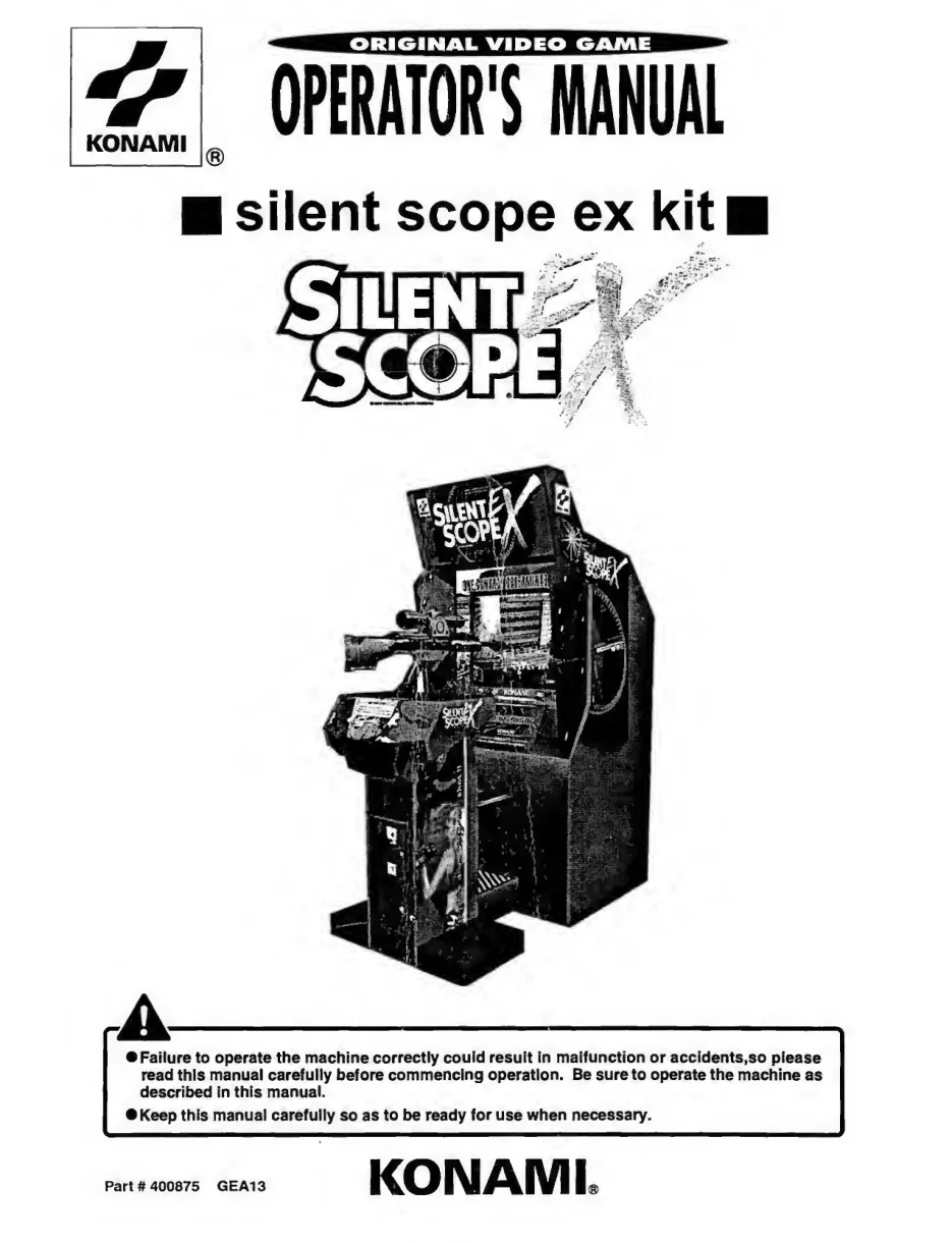 silent scope 2 fatal judgment manual|konami|games|.webp