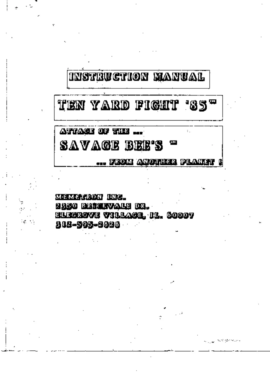 ten yard fight savage bees manual|irem|games|.webp