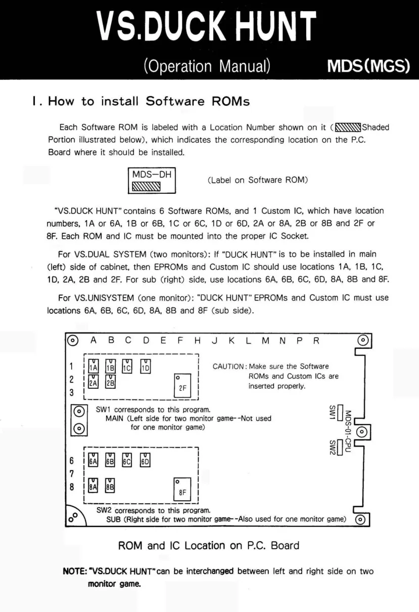 vs duck hunt manual|nintendo|games|.webp